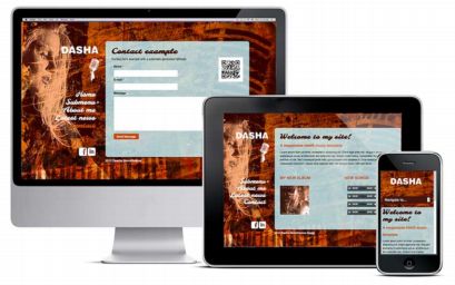 responsive template Dascha Skorokhodova jazsinger product example